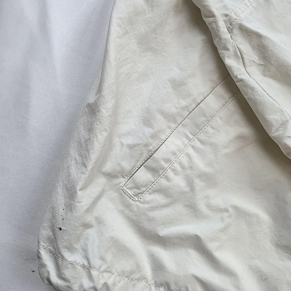 Vintage Polo Ralph Lauren Jacket Mens XL White Hooded Windbreaker Outdoor